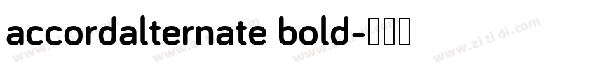 accordalternate bold字体转换